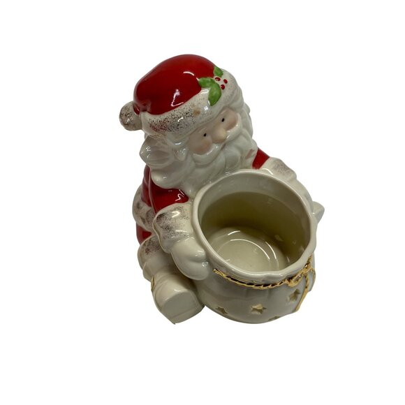 Lenox Santa Tea Light Holder Ceramic Christmas Decoration - Picture 7 of 7